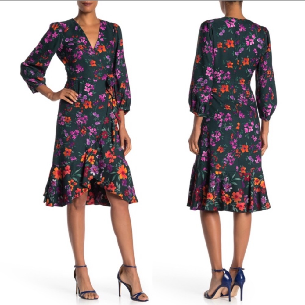 Floral wrap dress Calvin Klein
